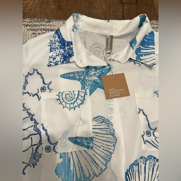 NWT NORACORA button down cotton lace tunic - Picture 10 of 13